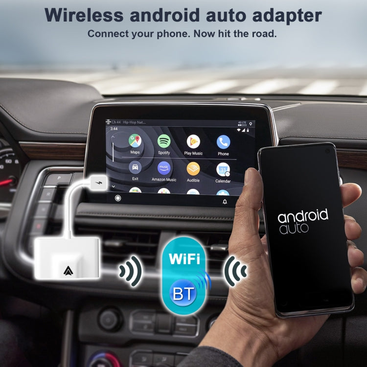 THT-020-3+ USB + USB-C / Type-C Wired to Wireless Carplay Adapter for Android Smartphone(White) by buy2fix