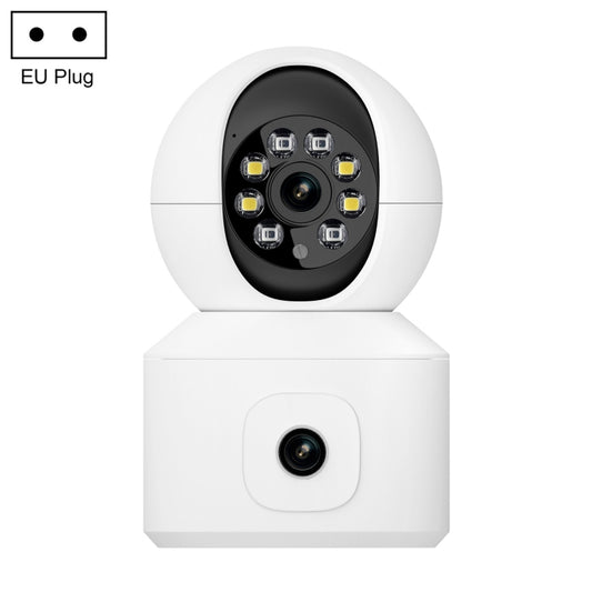 ESCAM QF010 2x2MP Dual Lens Dual Screen Surveillance WiFi Camera Support Two-way Voice & Motion Detection(EU Plug) - Wireless Camera by ESCAM | Online Shopping UK | buy2fix