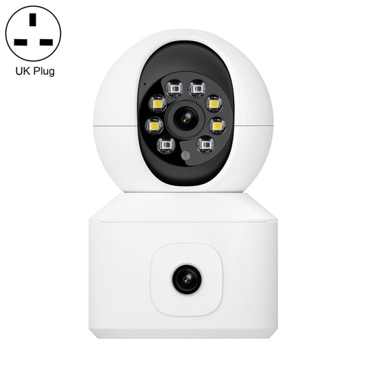 ESCAM QF010 2x2MP Dual Lens Dual Screen Surveillance WiFi Camera Support Two-way Voice & Motion Detection(UK Plug) - Wireless Camera by ESCAM | Online Shopping UK | buy2fix