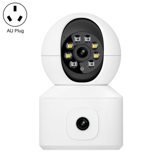 ESCAM QF010 2x2MP Dual Lens Dual Screen Surveillance WiFi Camera Support Two-way Voice & Motion Detection(AU Plug) - Wireless Camera by ESCAM | Online Shopping UK | buy2fix