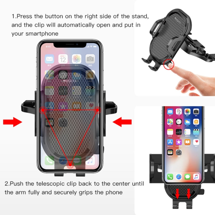 Yesido C84 360 Degree Rotating CD Port Car Phone Holder(Black) - Universal Car Holders by Yesido | Online Shopping UK | buy2fix