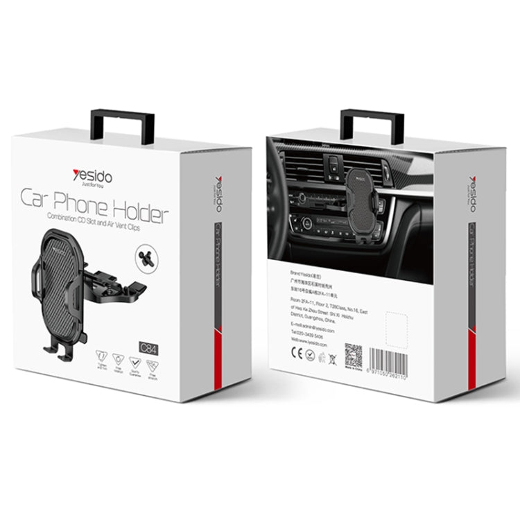 Yesido C84 360 Degree Rotating CD Port Car Phone Holder(Black) - Universal Car Holders by Yesido | Online Shopping UK | buy2fix