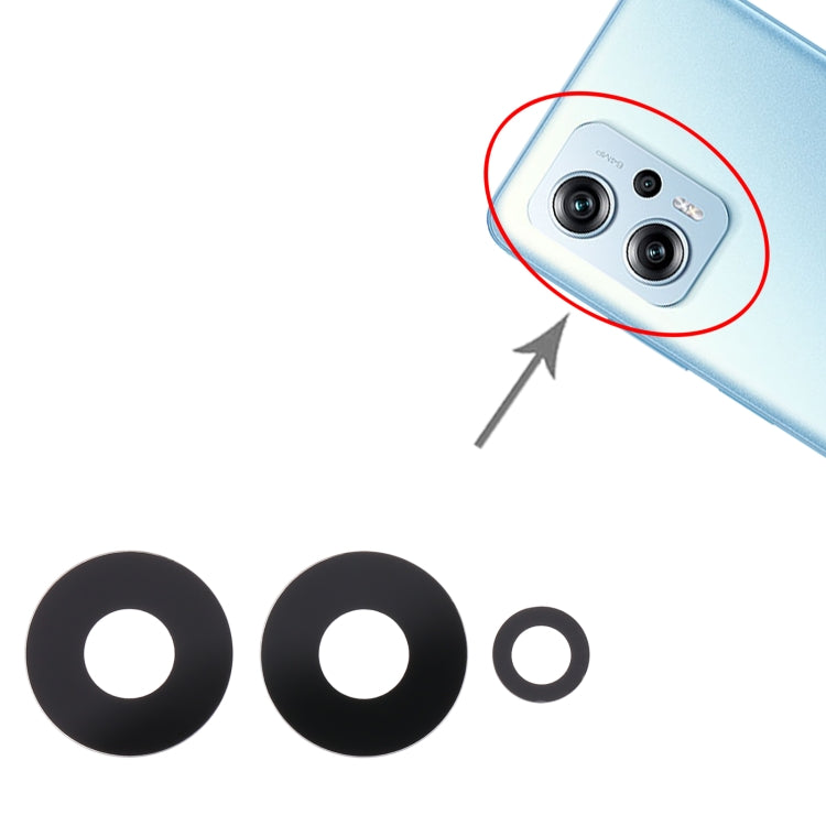 For Xiaomi Redmi K50i 10pcs Back Camera Lens by buy2fix
