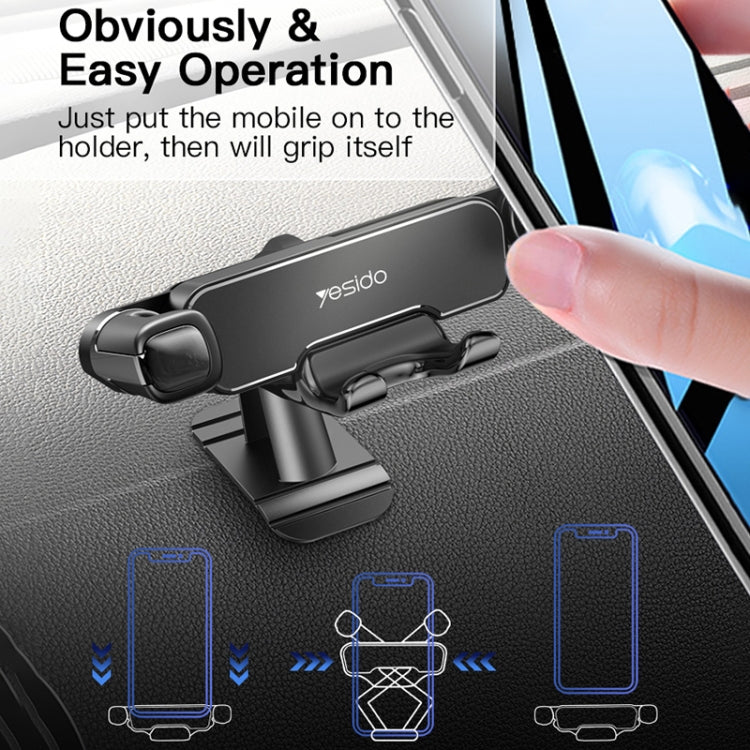 Yesido C90 Car Center Console Paste Magnetic Gravity Mobile Phone Holder(Black) - Universal Car Holders by Yesido | Online Shopping UK | buy2fix