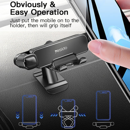 Yesido C90 Car Center Console Paste Magnetic Gravity Mobile Phone Holder(Black) - Universal Car Holders by Yesido | Online Shopping UK | buy2fix