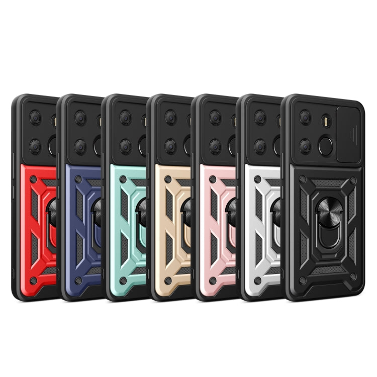 For Tecno Pop 7 Pro / Spark Go 2023 Sliding Camera Cover Design TPU+PC Protective Case(Red) by buy2fix