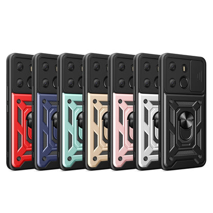 For Tecno Pop 7 Pro / Spark Go 2023 Sliding Camera Cover Design TPU+PC Protective Case(Red) by buy2fix