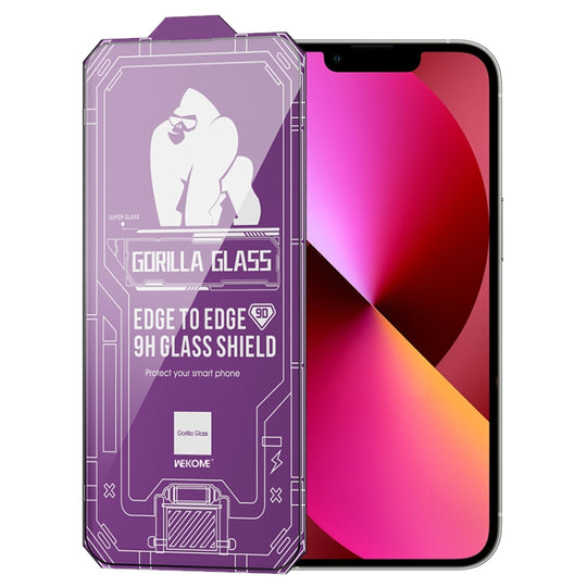 For iPhone 13 WK WTP-068 King Kong Vacha Corning 9D Curved HD Tempered Glass Film(Black)