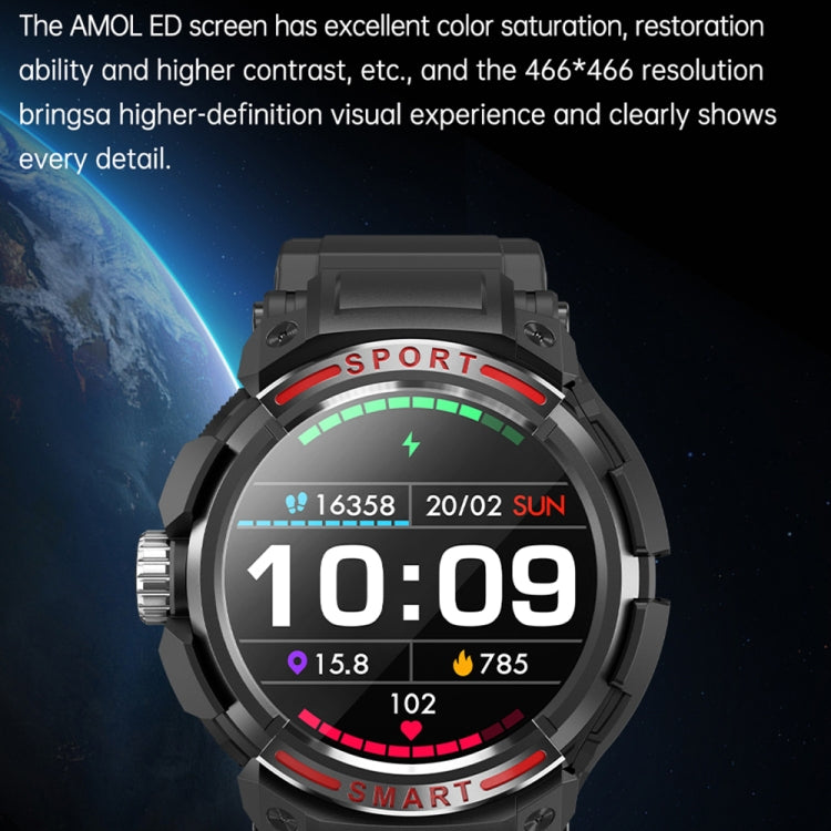 OVISEN GT100 1.39 inch TFT Screen 2 in 1 Bluetooth Headset Smart Watch, Support Blood Oxygen Monitoring/Bluetooth Music(Grey) by buy2fix