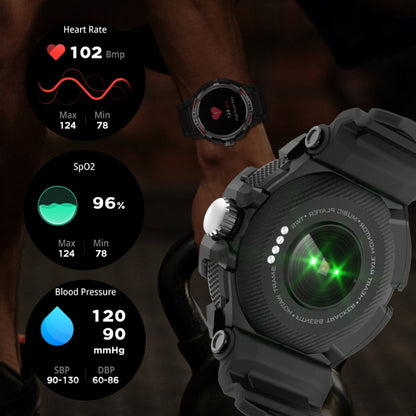 OVISEN GT100 1.39 inch TFT Screen 2 in 1 Bluetooth Headset Smart Watch, Support Blood Oxygen Monitoring/Bluetooth Music(Grey) by buy2fix