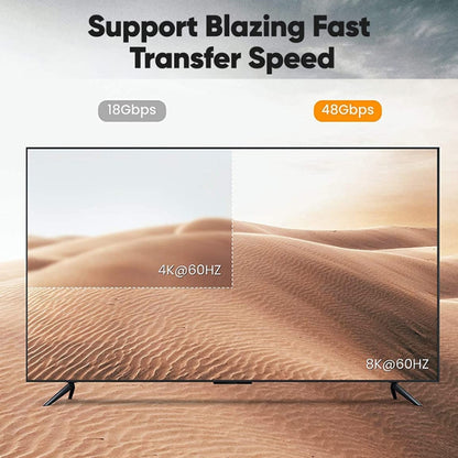 2m HDMI 2.1 Version 8K 60Hz UHD 48Gbps Cable(Grey) by buy2fix