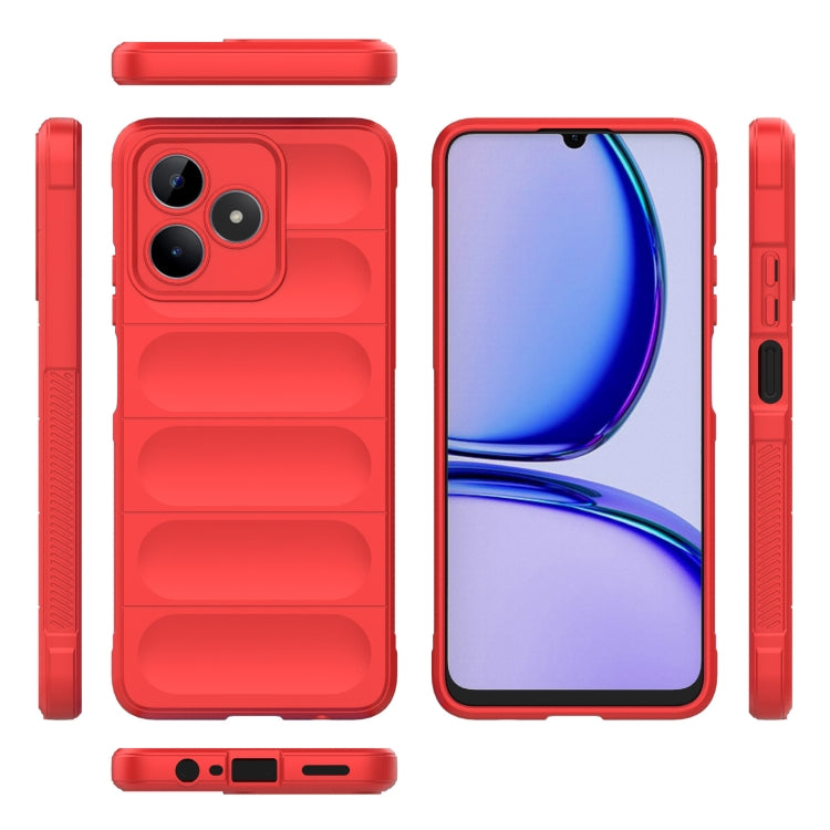 For Realme C53 4G Magic Shield TPU + Flannel Phone Case(Black) - Realme Cases by buy2fix | Online Shopping UK | buy2fix