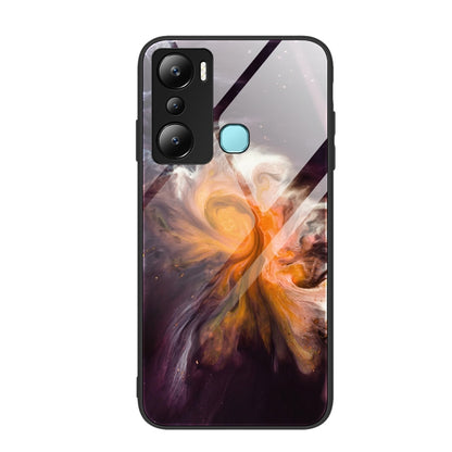 For Infinix Hot 20i Marble Pattern Glass Phone Case(Typhoon) - Infinix Cases by buy2fix | Online Shopping UK | buy2fix