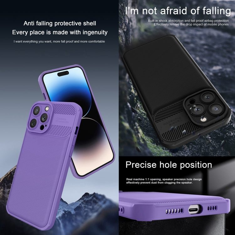 For Xiaomi Redmi Note 12 4G Twill Texture TPU Shockproof Phone Case(Purple) by buy2fix