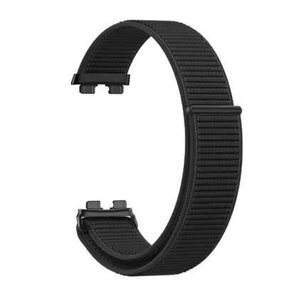 For Huawei Band 8 16mm Woven Nylon Loop Watch Band(Black) by buy2fix