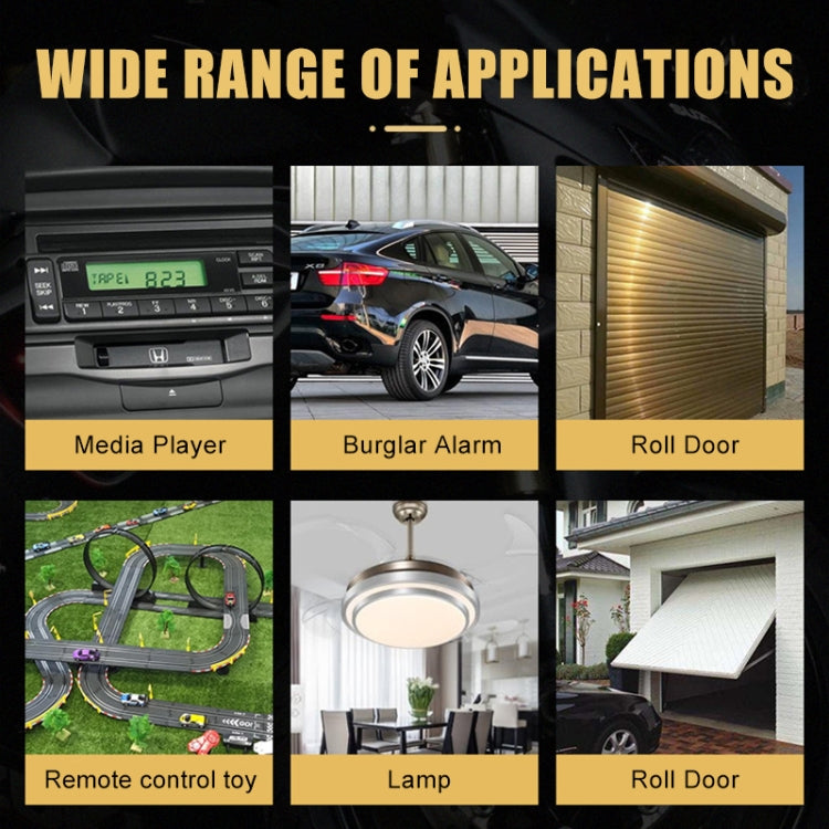 433MHz Copy Code 2pcs For Maserati Four-button Anti-theft Alarm Wireless Key Remote Control by buy2fix