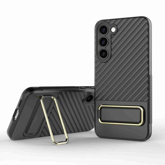 For Samsung Galaxy S23+ 5G Wavy Textured Phone Case (Black) - Galaxy S23+ 5G Cases by buy2fix | Online Shopping UK | buy2fix