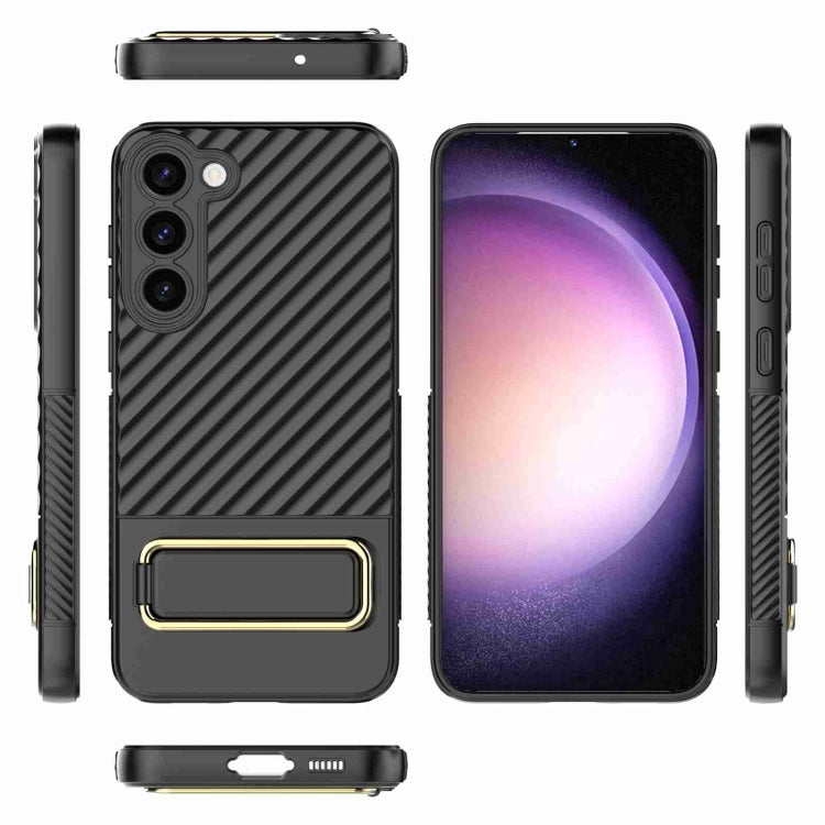 For Samsung Galaxy S23+ 5G Wavy Textured Phone Case (Black) - Galaxy S23+ 5G Cases by buy2fix | Online Shopping UK | buy2fix