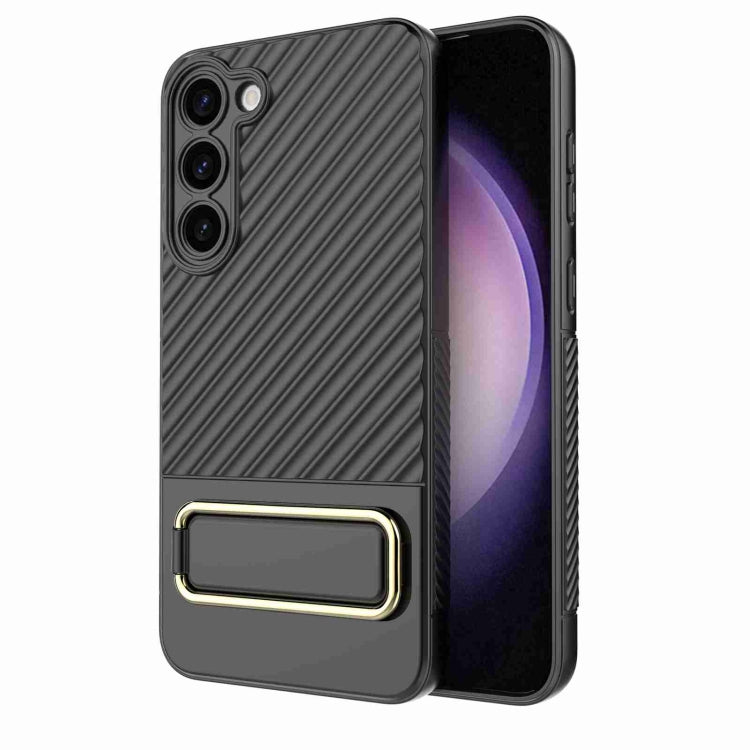 For Samsung Galaxy S23+ 5G Wavy Textured Phone Case (Black) - Galaxy S23+ 5G Cases by buy2fix | Online Shopping UK | buy2fix