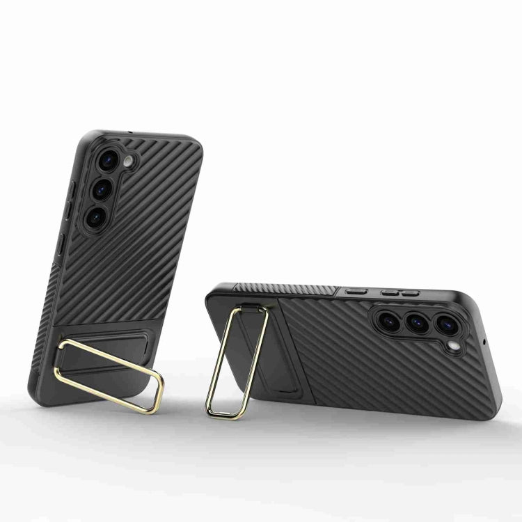 For Samsung Galaxy S23+ 5G Wavy Textured Phone Case (Black) - Galaxy S23+ 5G Cases by buy2fix | Online Shopping UK | buy2fix
