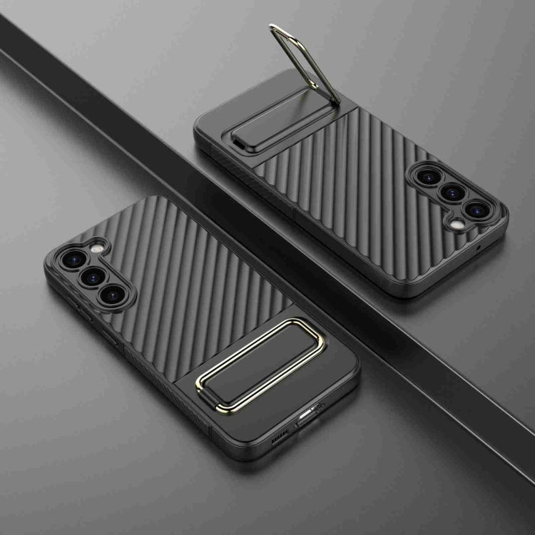 For Samsung Galaxy S23+ 5G Wavy Textured Phone Case (Black) - Galaxy S23+ 5G Cases by buy2fix | Online Shopping UK | buy2fix