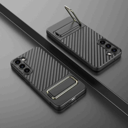 For Samsung Galaxy S23+ 5G Wavy Textured Phone Case (Black) - Galaxy S23+ 5G Cases by buy2fix | Online Shopping UK | buy2fix