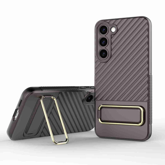 For Samsung Galaxy S23+ 5G Wavy Textured Phone Case (Brown) - Galaxy S23+ 5G Cases by buy2fix | Online Shopping UK | buy2fix