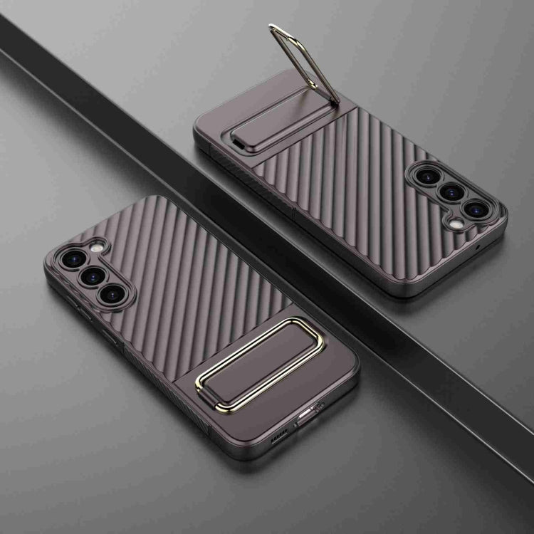 For Samsung Galaxy S23+ 5G Wavy Textured Phone Case (Brown) - Galaxy S23+ 5G Cases by buy2fix | Online Shopping UK | buy2fix