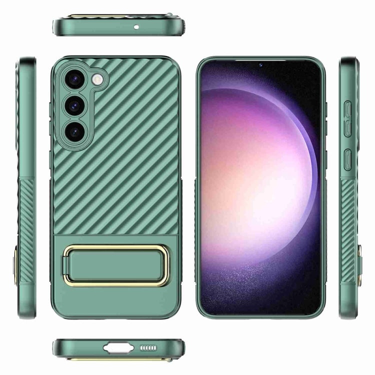 For Samsung Galaxy S23+ 5G Wavy Textured Phone Case (Green) - Galaxy S23+ 5G Cases by buy2fix | Online Shopping UK | buy2fix
