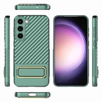 For Samsung Galaxy S23+ 5G Wavy Textured Phone Case (Green) - Galaxy S23+ 5G Cases by buy2fix | Online Shopping UK | buy2fix