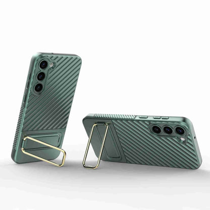 For Samsung Galaxy S23+ 5G Wavy Textured Phone Case (Green) - Galaxy S23+ 5G Cases by buy2fix | Online Shopping UK | buy2fix