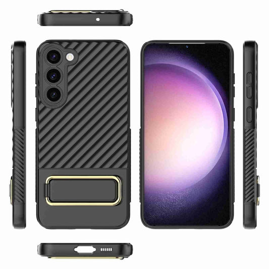 For Samsung Galaxy S23 5G Wavy Textured Phone Case (Black) - Galaxy S23 5G Cases by buy2fix | Online Shopping UK | buy2fix