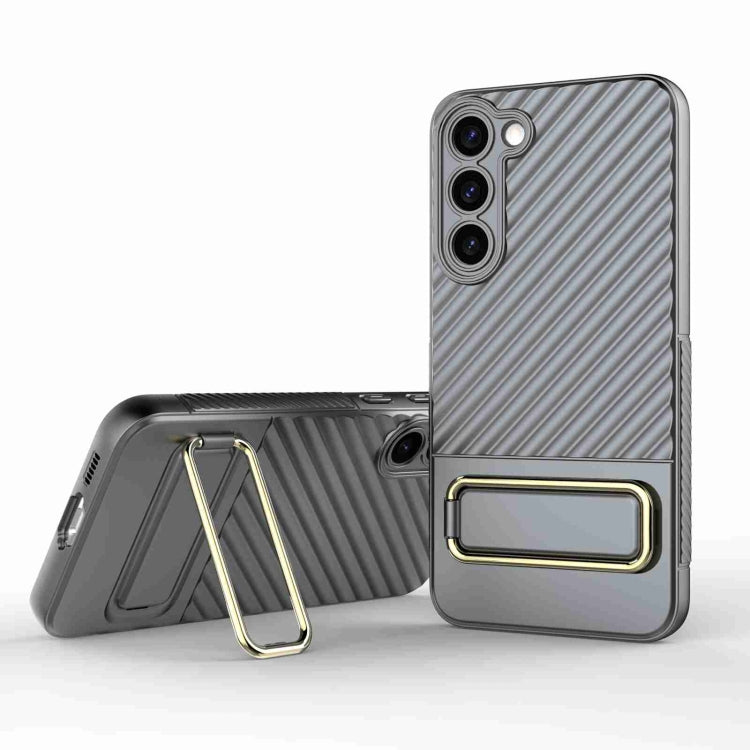 For Samsung Galaxy S23 5G Wavy Textured Phone Case (Grey) - Galaxy S23 5G Cases by buy2fix | Online Shopping UK | buy2fix