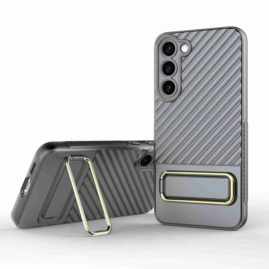 For Samsung Galaxy S23 5G Wavy Textured Phone Case (Grey) - Galaxy S23 5G Cases by buy2fix | Online Shopping UK | buy2fix