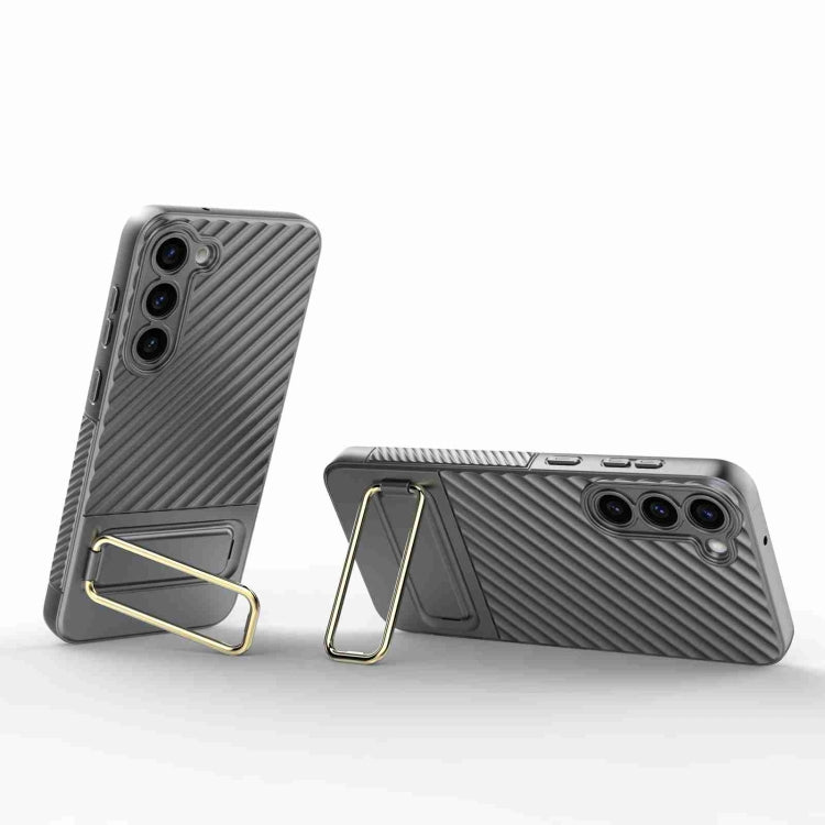 For Samsung Galaxy S23 5G Wavy Textured Phone Case (Grey) - Galaxy S23 5G Cases by buy2fix | Online Shopping UK | buy2fix