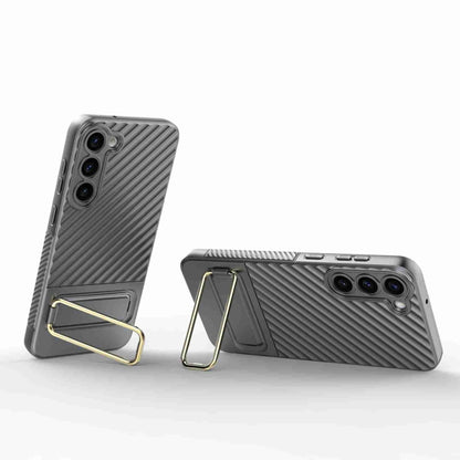 For Samsung Galaxy S23 5G Wavy Textured Phone Case (Grey) - Galaxy S23 5G Cases by buy2fix | Online Shopping UK | buy2fix