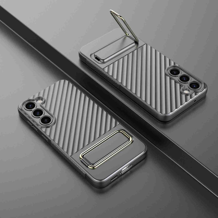 For Samsung Galaxy S23 5G Wavy Textured Phone Case (Grey) - Galaxy S23 5G Cases by buy2fix | Online Shopping UK | buy2fix