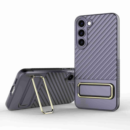 For Samsung Galaxy S23 5G Wavy Textured Phone Case (Purple) - Galaxy S23 5G Cases by buy2fix | Online Shopping UK | buy2fix