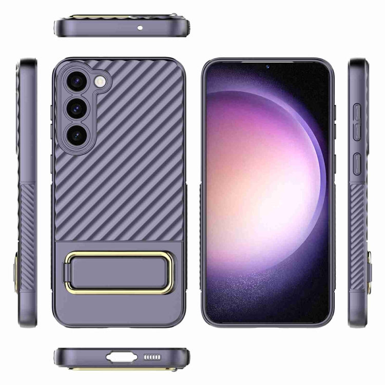 For Samsung Galaxy S23 5G Wavy Textured Phone Case (Purple) - Galaxy S23 5G Cases by buy2fix | Online Shopping UK | buy2fix