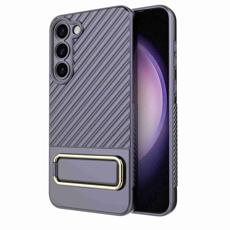 For Samsung Galaxy S23 5G Wavy Textured Phone Case (Purple) - Galaxy S23 5G Cases by buy2fix | Online Shopping UK | buy2fix