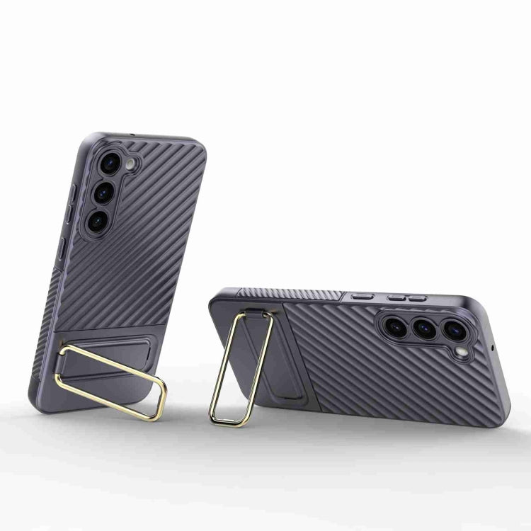 For Samsung Galaxy S23 5G Wavy Textured Phone Case (Purple) - Galaxy S23 5G Cases by buy2fix | Online Shopping UK | buy2fix