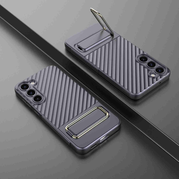 For Samsung Galaxy S23 5G Wavy Textured Phone Case (Purple) - Galaxy S23 5G Cases by buy2fix | Online Shopping UK | buy2fix
