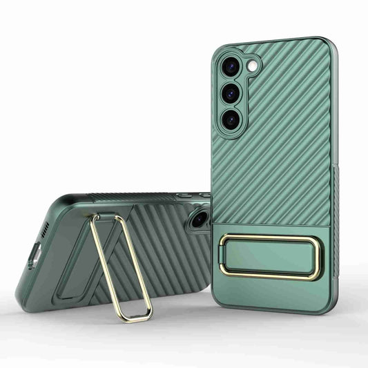 For Samsung Galaxy S23 5G Wavy Textured Phone Case (Green) - Galaxy S23 5G Cases by buy2fix | Online Shopping UK | buy2fix