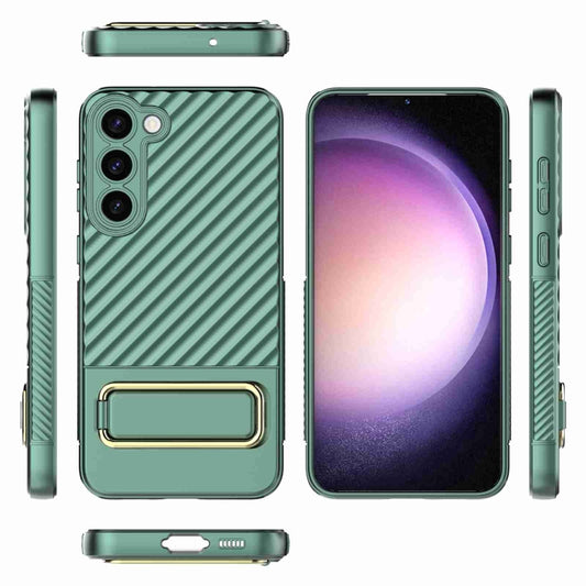 For Samsung Galaxy S23 5G Wavy Textured Phone Case (Green) - Galaxy S23 5G Cases by buy2fix | Online Shopping UK | buy2fix