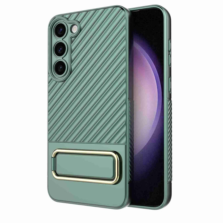 For Samsung Galaxy S23 5G Wavy Textured Phone Case (Green) - Galaxy S23 5G Cases by buy2fix | Online Shopping UK | buy2fix
