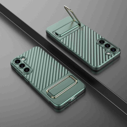 For Samsung Galaxy S23 5G Wavy Textured Phone Case (Green) - Galaxy S23 5G Cases by buy2fix | Online Shopping UK | buy2fix