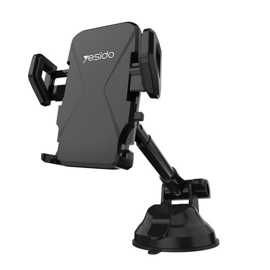 Yesido C40 Car Foldable 360 Degree Rotation Automatic Clip Phone Holder(Black) - Universal Car Holders by Yesido | Online Shopping UK | buy2fix