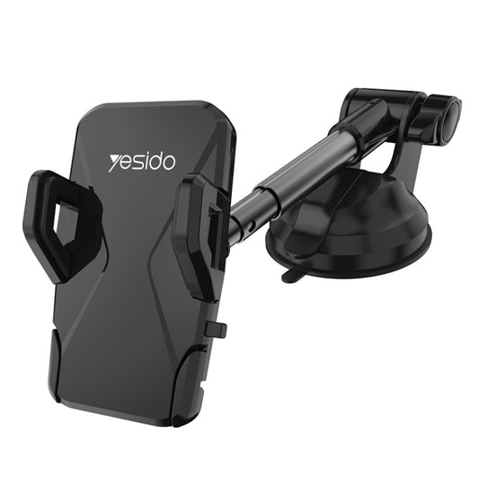 Yesido C40 Car Foldable 360 Degree Rotation Automatic Clip Phone Holder(Black) - Universal Car Holders by Yesido | Online Shopping UK | buy2fix
