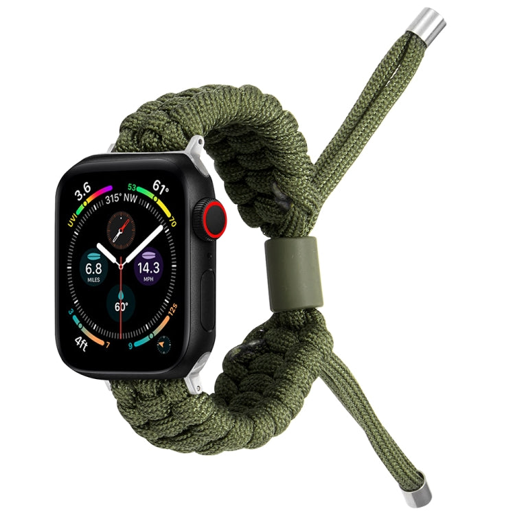 Stretch Plain Silicone Bean Watch Band For Apple Watch 7 45mm(Army Green) by buy2fix