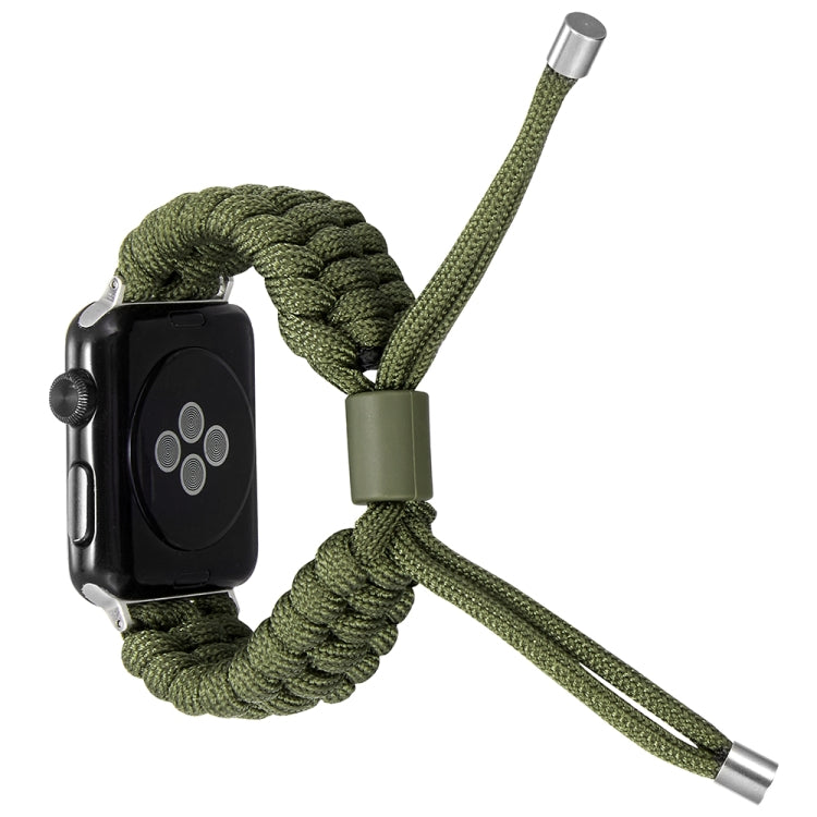 Stretch Plain Silicone Bean Watch Band For Apple Watch 7 45mm(Army Green) by buy2fix